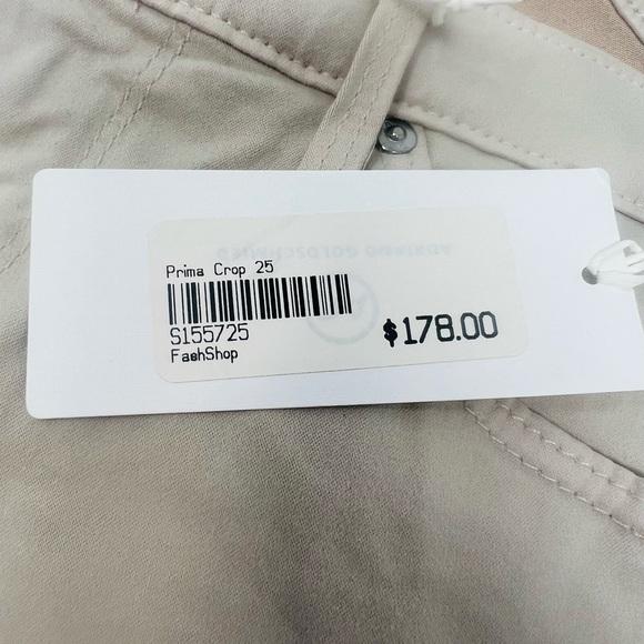 NWT AG Adriano Goldschmied Jeans The Prima Crop Khaki Size 25 - Picture 5 of 9